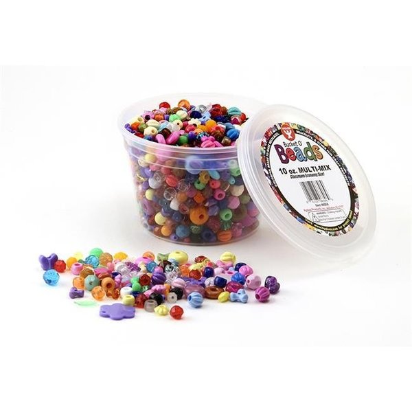 Hygloss Products Hygloss Products HYG6806-3 10 oz Bucket O Beads Multi Mix - 3 Each HYG6806-3